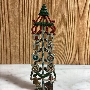 Kahn Zinn Hand-Painted Pewter Maypole Bavarian Germany